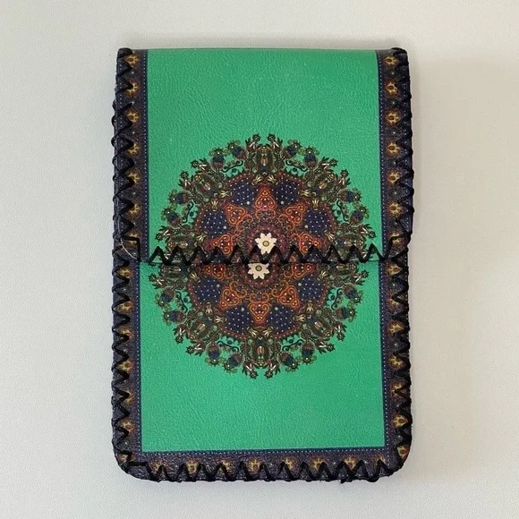 NEW Nasturtium Art of Living Kaleidoscope Vegan Leather Crossbody Phone Bag - Picture 2 of 10